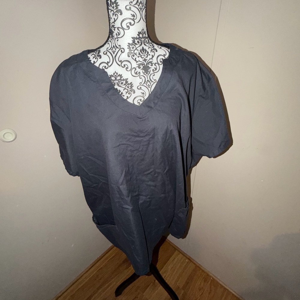 Classic gray V-Neck scrub top